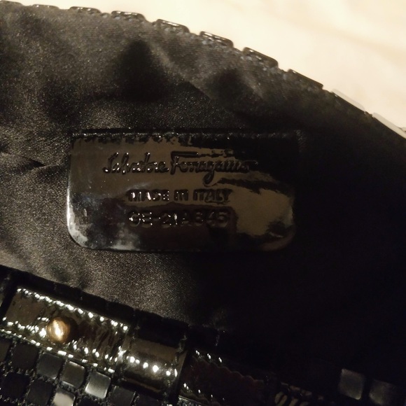 💕✨AUTHENTIC Ferragamo Mini Black Sequin Bag✨💕 - Picture 6 of 16
